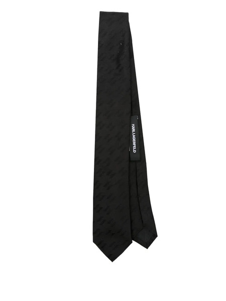  Karl Lagerfeld Geometric-pattern Tie - Black 