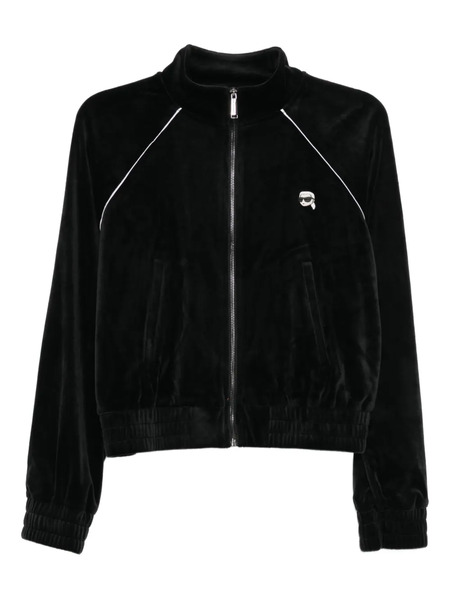  Karl Lagerfeld Ikon Cropped Jacket - Black 