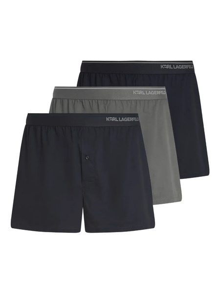  Karl Lagerfeld Ikon Logo-waistband Boxers (pack Of Three) - Black 