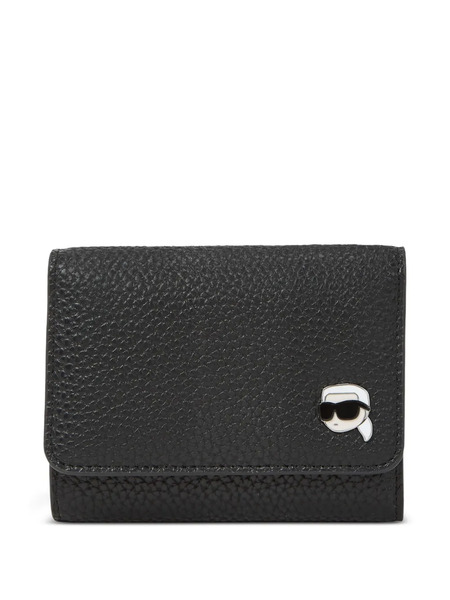  Karl Lagerfeld Ikon Pebble Tri-fold Wallet - Black 