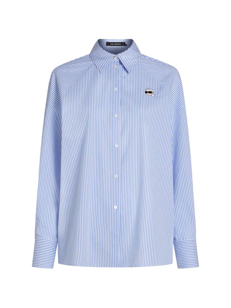  Karl Lagerfeld Ikon Stripe-pattern Shirt - White 