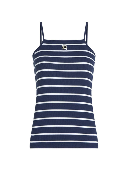  Karl Lagerfeld Ikon Striped-pattern Tank Top - Blue 