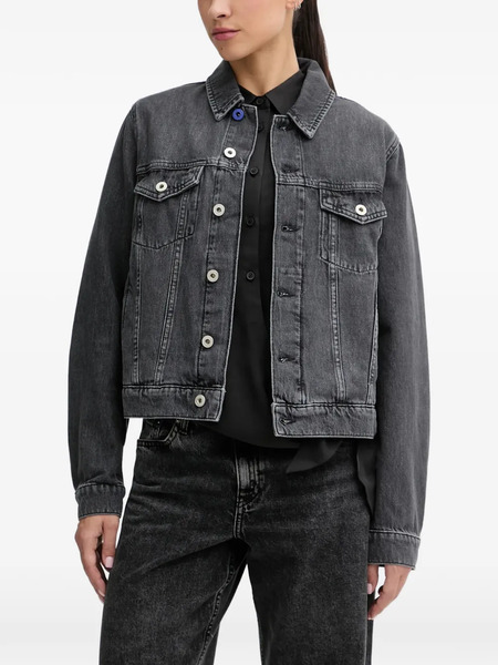  Karl Lagerfeld Jeans Denim Button Jacket - Grey 