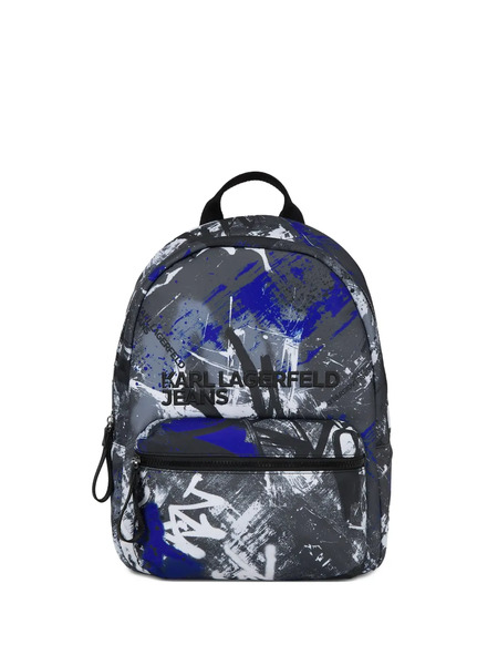  Karl Lagerfeld Jeans Graffiti-print Backpack - Grey 
