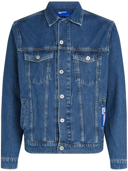  Karl Lagerfeld Jeans Logo-patch Denim Jacket - Blue 