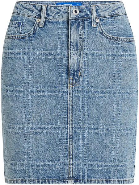  Karl Lagerfeld Jeans Patchwork Denim Mini Skirt - Blue 