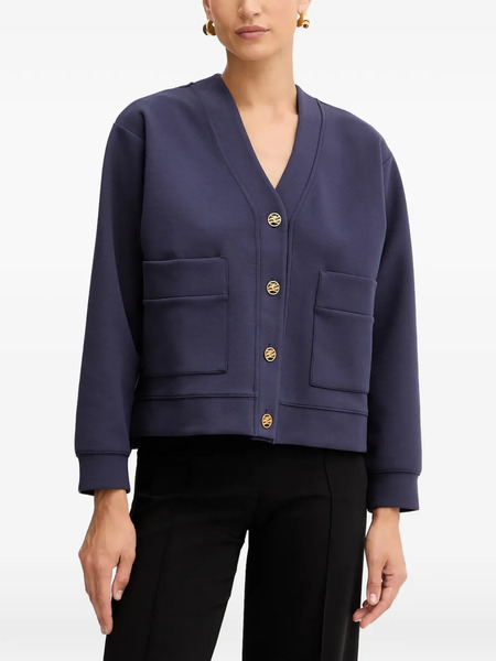  Karl Lagerfeld Jersey Cropped Jacket - Blue 