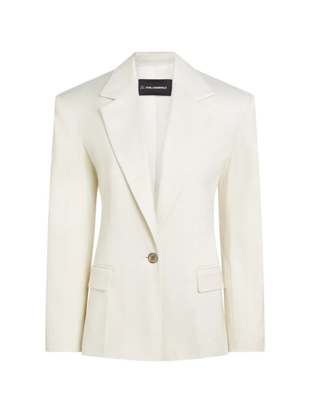  Karl Lagerfeld Karl Studio Long-sleeve Button Blazer - Neutrals 