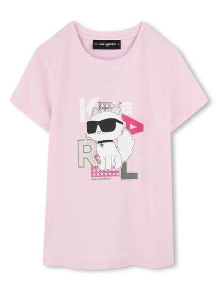  Karl Lagerfeld Kids Graphic-print T-shirt - Pink 