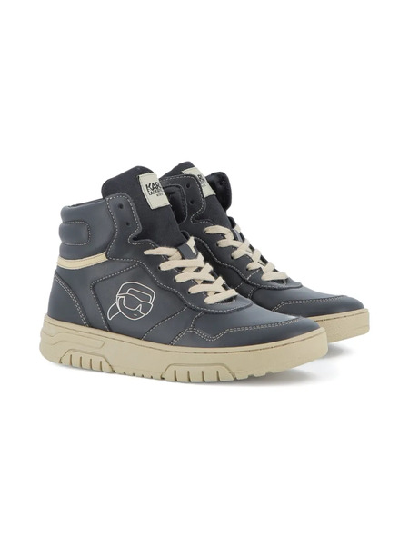  Karl Lagerfeld Kids Ikon-print High-top Sneakers - Black 