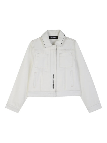  Karl Lagerfeld Kids Studded Jacket - White 