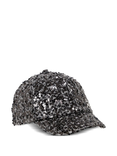  Karl Lagerfeld K/signature Sequinned Cap - Grey 