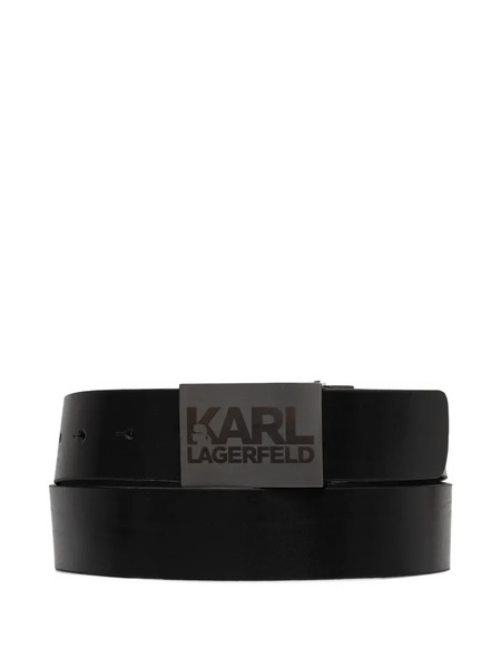  Karl Lagerfeld Logo-buckle Belt - Black 