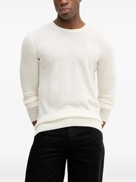  Karl Lagerfeld Logo Crew-neck Sweater - Neutrals 