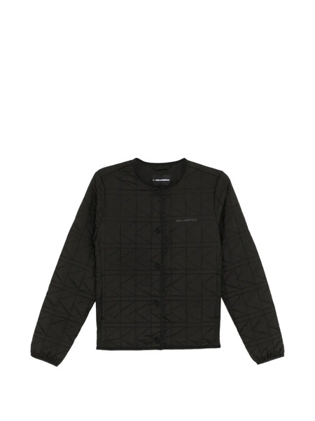  Karl Lagerfeld Logo-embroidered Quilted Jacket - Black 