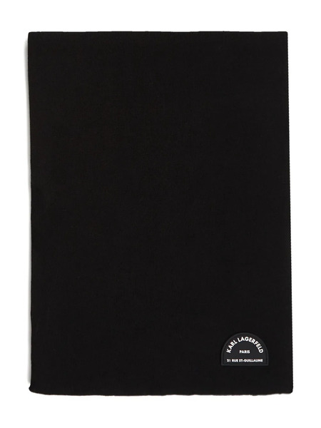  Karl Lagerfeld Logo-patch Scarf - Black 