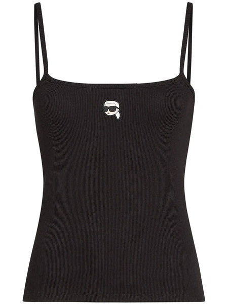  Karl Lagerfeld Logo-patch Top - Black 