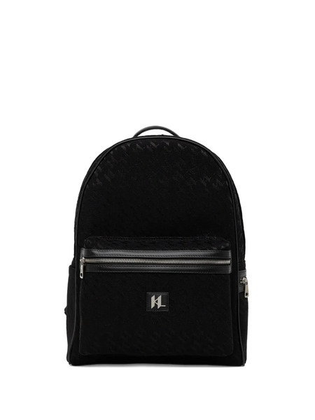  Karl Lagerfeld Logo Pattern Backpack - Black 