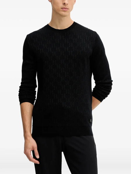  Karl Lagerfeld Logo-pattern Sweater - Black 