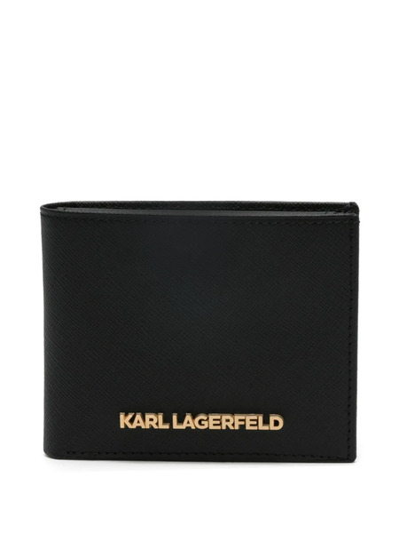  Karl Lagerfeld Logo-plaque Wallet - Black 