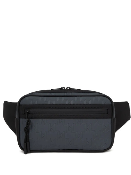  Karl Lagerfeld Monogram-pattern Belt Bag - Grey 