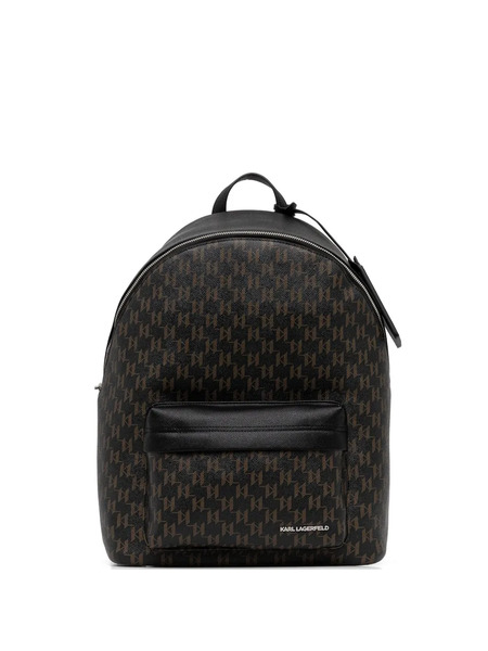  Karl Lagerfeld Monogram Pocket Backpack - Black 