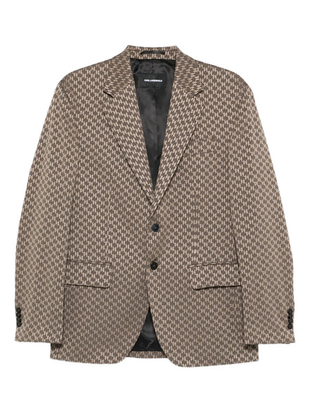  Karl Lagerfeld Patterned Button Jacket - Brown 