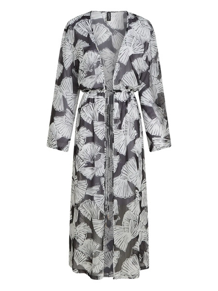  Karl Lagerfeld Printed Kaftan - Black 