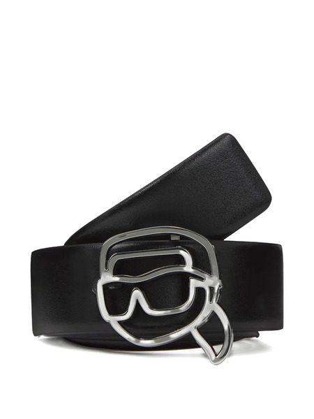  Karl Lagerfeld Reversible Leather Belt - Black 