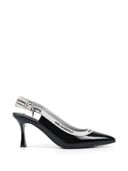  Karl Lagerfeld Sienna Logo-strap Pumps - Black 