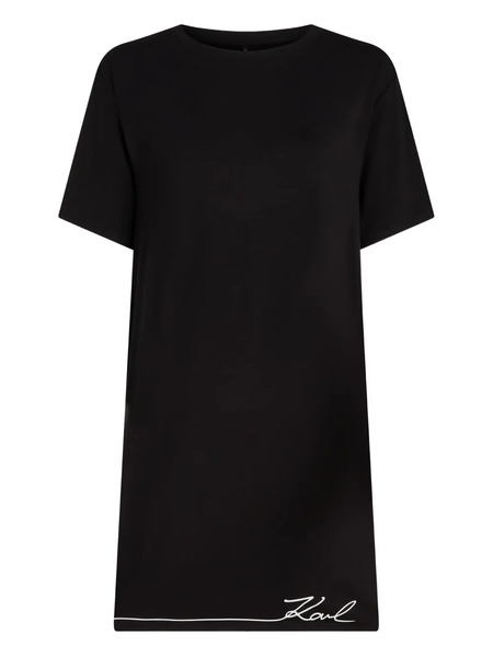  Karl Lagerfeld Signature Logo Nightdress - Black 