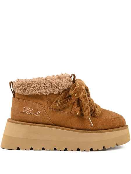  Karl Lagerfeld Skylar Platform Boots - Brown 