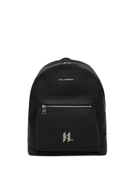  Karl Lagerfeld Zip Logo Backpack - Black 