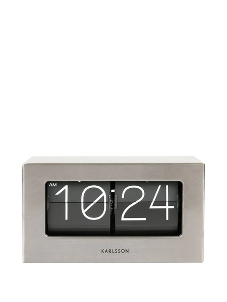  Karlsson Flip Clock - Silver 