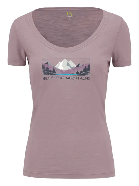 Karpos Mountain-print V-neck T-shirt - Purple 