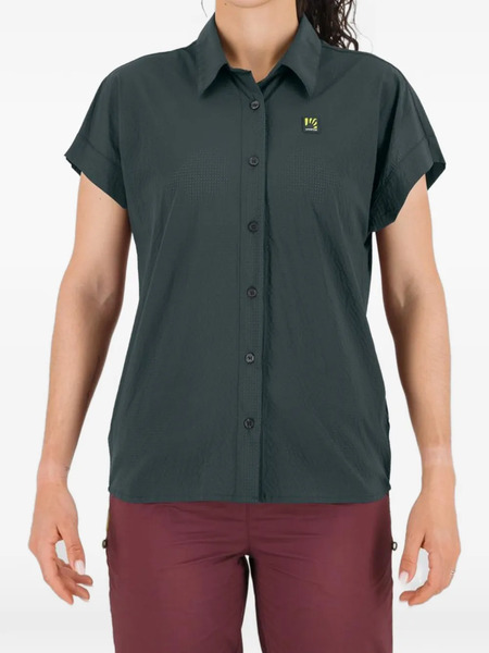  Karpos Salatis W Buttoned Short-sleeve Top - Grey 