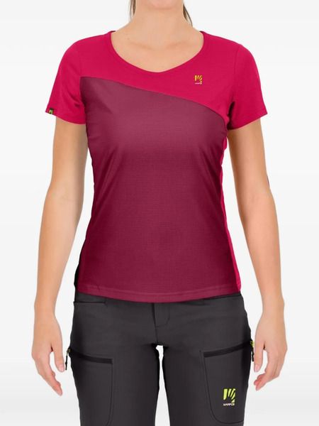  Karpos V-neck Panelled T-shirt - Pink 