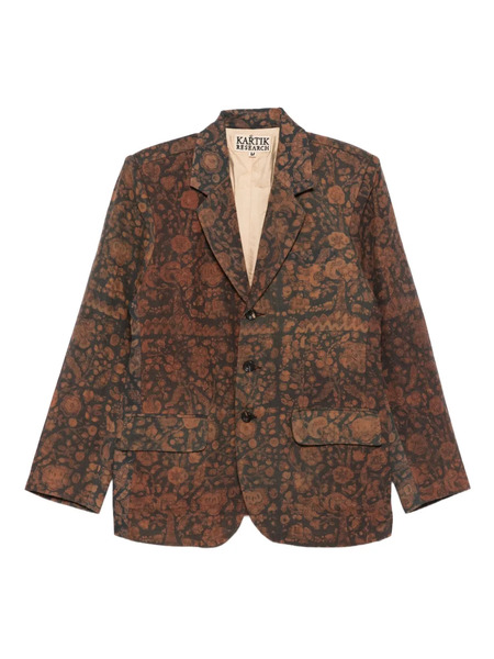  Kartik Research Floral-pattern Blazer - Brown 