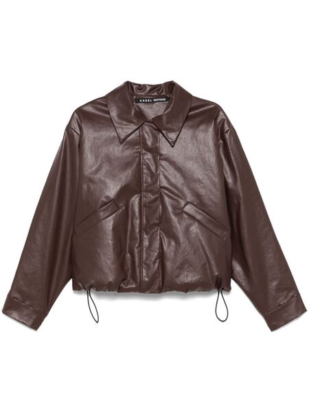  Kassl Editions Coated Bomber Jacket - Brown 