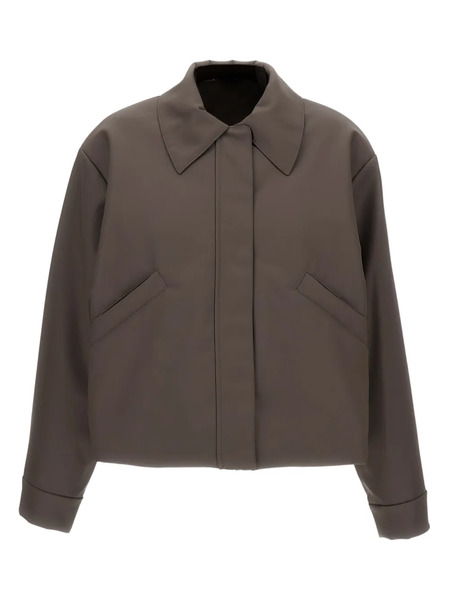  Kassl Editions Short Rubber Bomber Jacket - Brown 