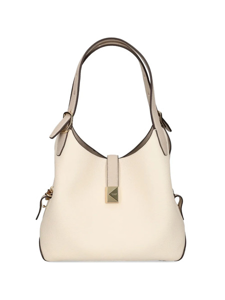  Kate Spade Deco Buckle Leather Tote Bag - Neutrals 