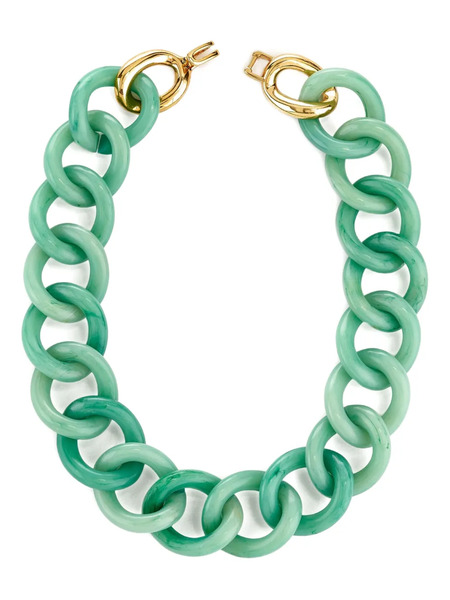  Kenneth Jay Lane Chain-link Necklace - Green 