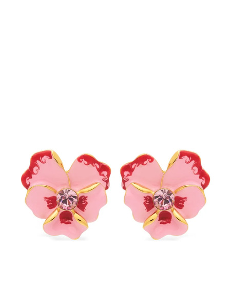  Kenneth Jay Lane Flower Earrings - Pink 