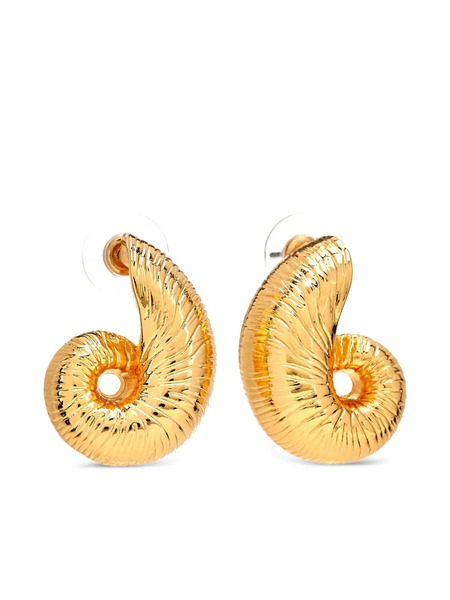  Kenneth Jay Lane Seashell Earrings - Gold 