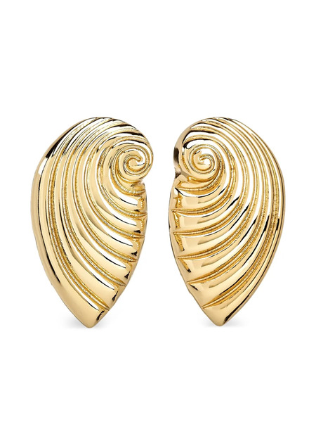  Kenneth Jay Lane Seashell Earrings - Gold 