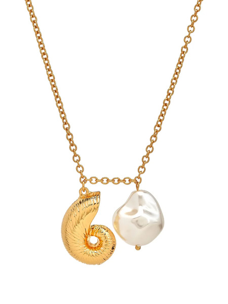 Kenneth Jay Lane Seashell Necklace - Gold 