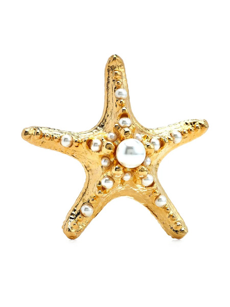  Kenneth Jay Lane Star Brooche - Gold 