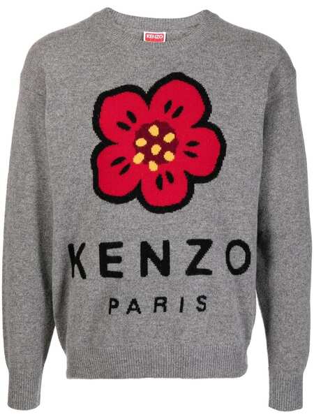  Kenzo Boke Flower Crew-neck Jumper - Grey 