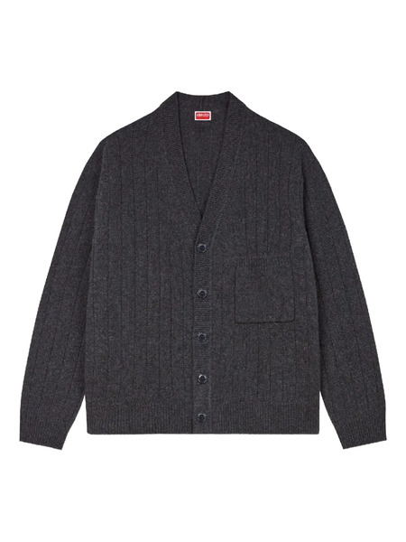  Kenzo Buttoned Chest-pocket Cardigan - Grey 
