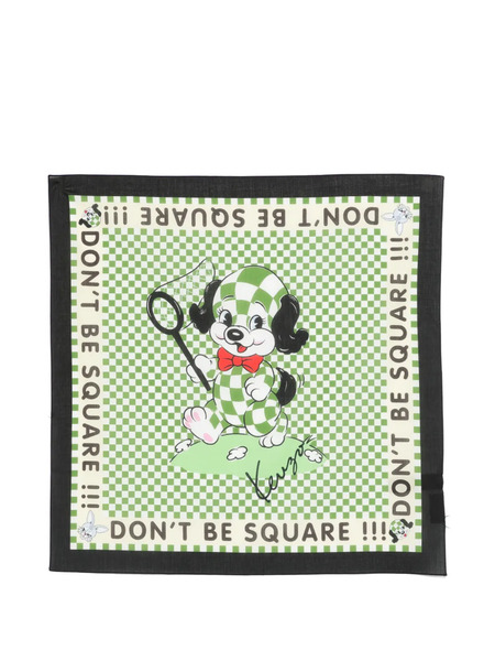  Kenzo Check Scarf - Green 